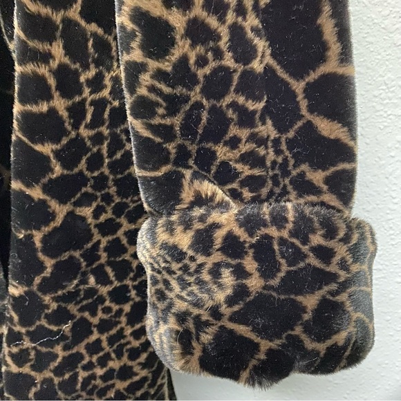 Penny Lane Style Women's Faux Fur Heavy Jacket Animal Print Brown Long Sleeve - Picture 15 of 16